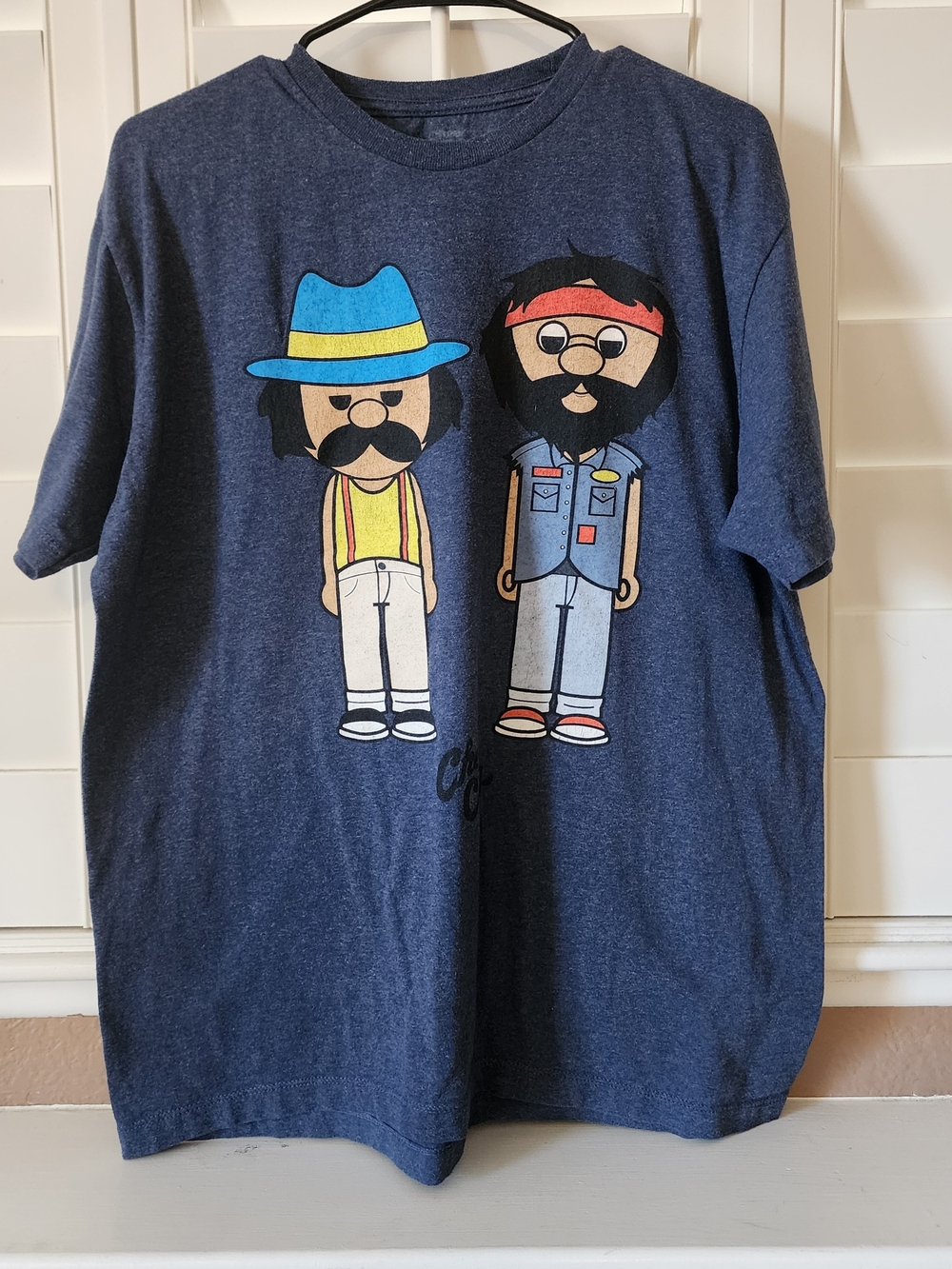 Cheech And Chong Blue Graphic T-shirt Size XL